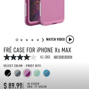 BN LifeProof Iphone XS Max case.